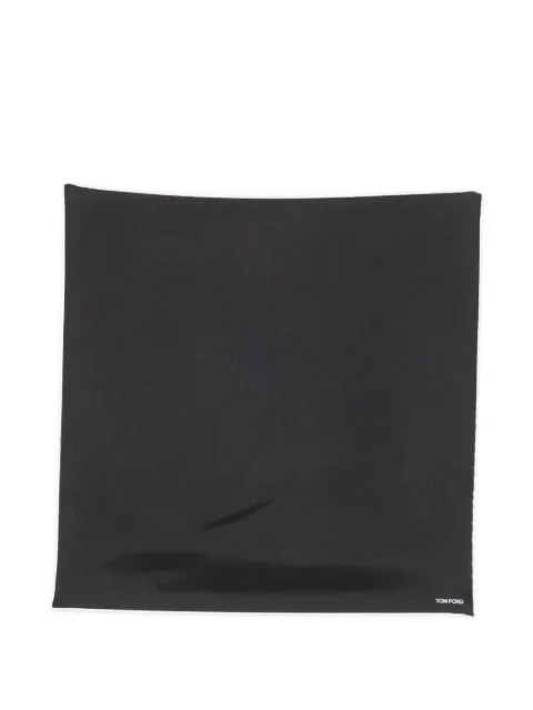 TOM FORD logo-print pocket square Black SPS10SPR001