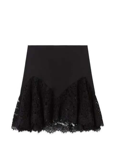 Stella McCartney lace-trim flared mini skirt Black 6301883FU302