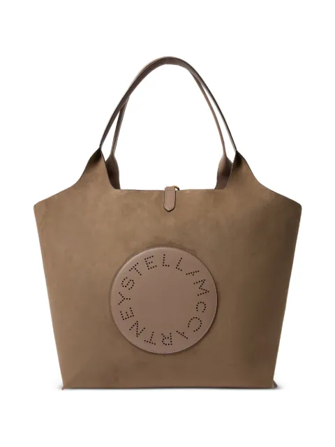 Stella McCartney Stella Logo perforated tote bag Brown 7B0206WP0749