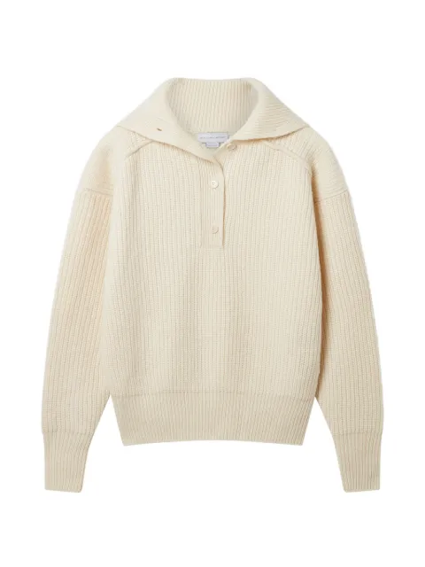 Stella McCartney ribbed-knit button-up sweater Neutrals 6K12413S2660