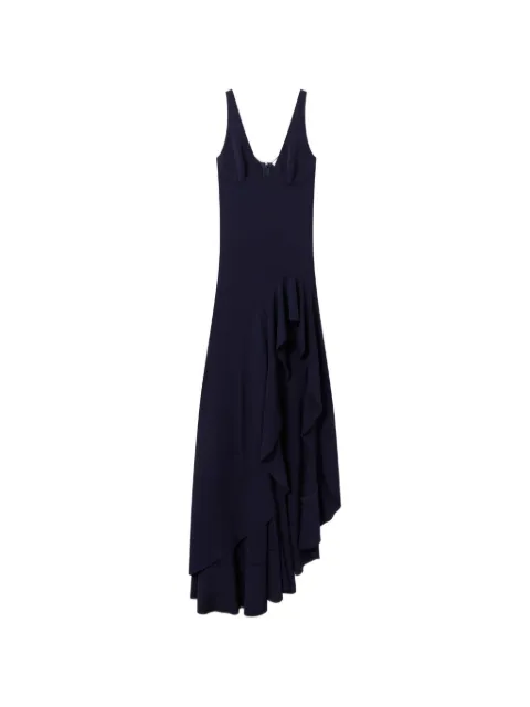 Stella McCartney ruffled asymmetric dress Blue 6A07213GU301