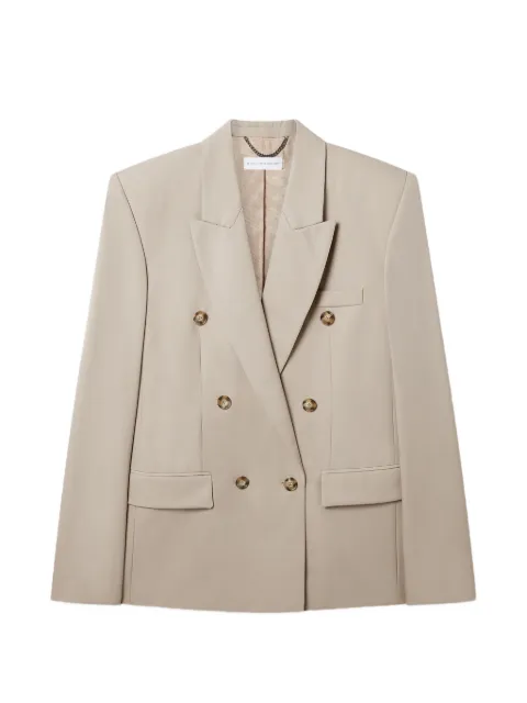 Stella McCartney double-breasted wool jacket Neutrals 6501163HU704