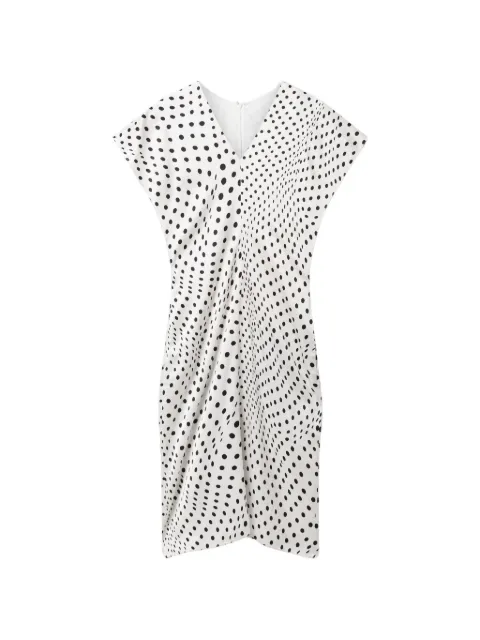Stella McCartney polka-dot V-neck dress White 6A05613IS328
