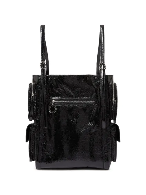 Stella McCartney crinkled-finish multi-pocket tote bag Black 7B0210WP0767