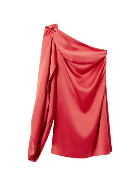 Stella McCartney one-shoulder draped-sleeve dress Red 6A07063FU302