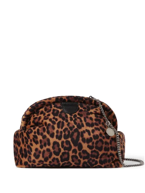 Stella McCartney leopard-print chain-strap clutch bag Neutrals 7B0190WP0742