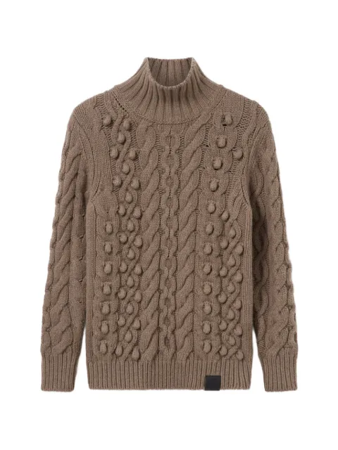 Stella McCartney cable-knit bobble-detail sweater Brown 6K12463S2653