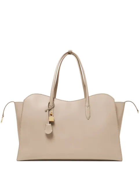 Stella McCartney padlock-detail curved-edge tote bag Neutrals 7B0193WP0533