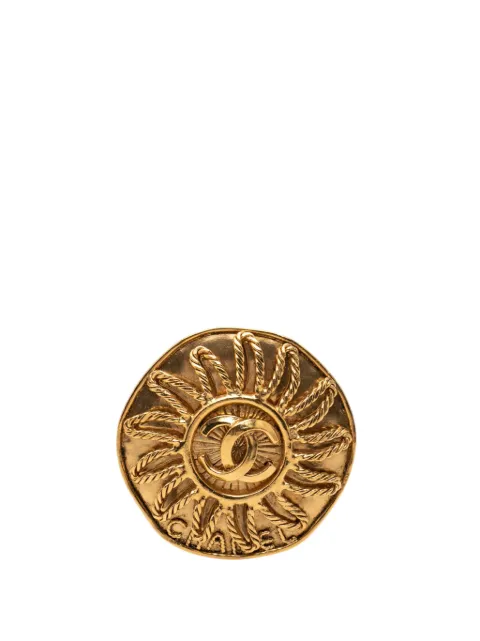 CHANEL Pre-Owned 1994 CC Gold Plated Sunburst Brooch costume brooch Gold NVOFRCSH9NSYYBWW