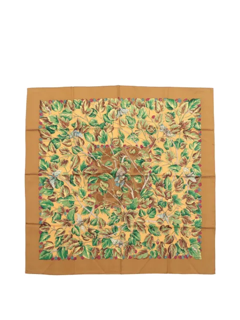 Hermès Pre-Owned 1995-1996 L Arbre de Soie Silk Scarf 90 scarves Brown BG189BYJJED21G9O