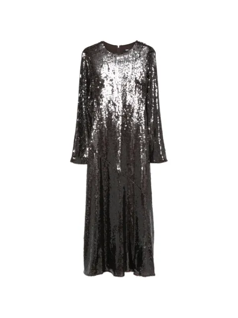 ROTATE BIRGER CHRISTENSEN sequin-embellished long-sleeve maxi dress Black 1166951667