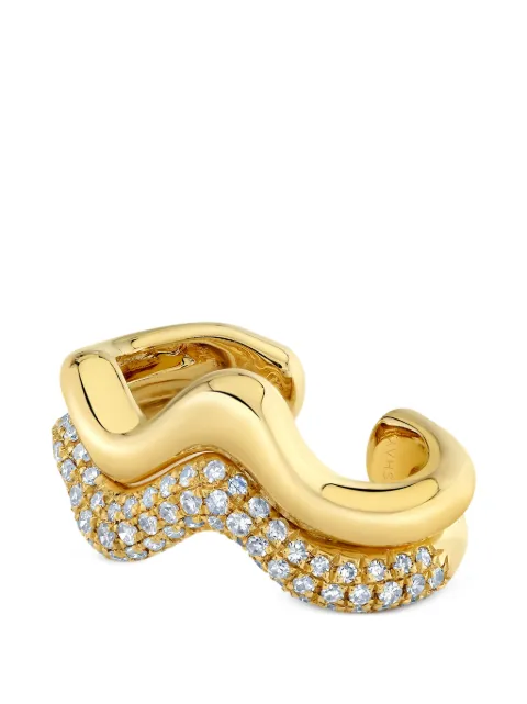 SHAY Wave diamond ear cuff Gold SE465S