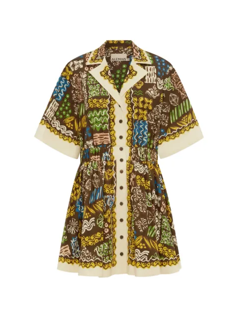 ALEMAIS Minnie mini dress Brown 7330D