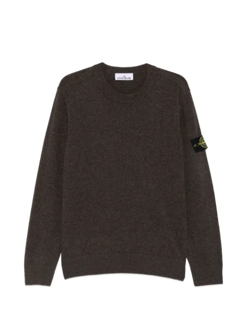 Stone Island logo-patch sweater Brown L2S155100021S00B4