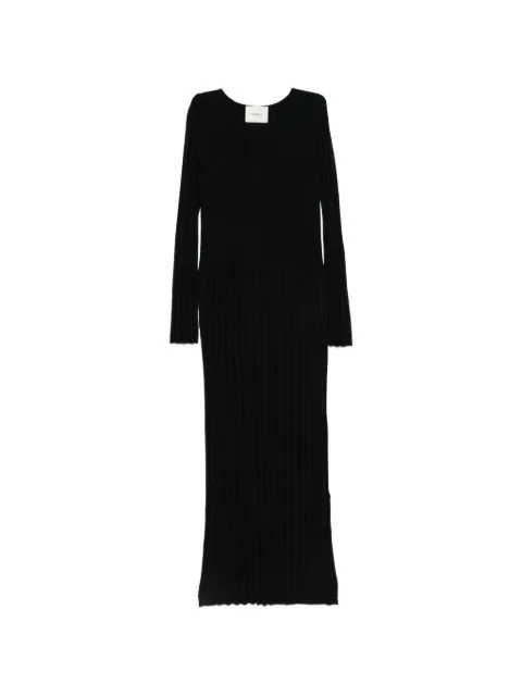 Lisa Yang ribbed-knit long-sleeve maxi dress Black 2026416