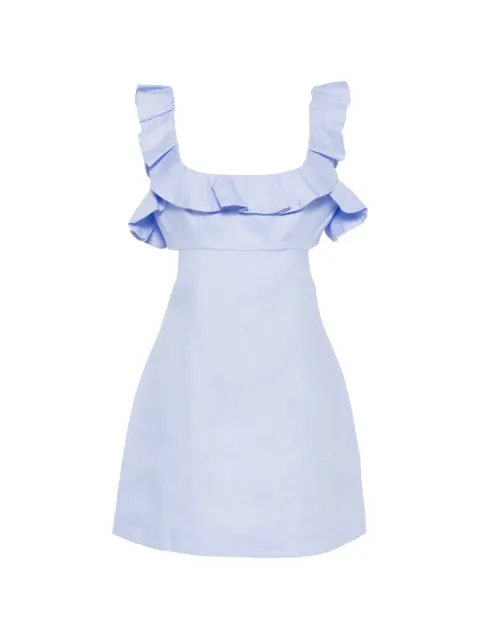 ZIMMERMANN ruffled cut-out mini dress Blue 5731DSS262