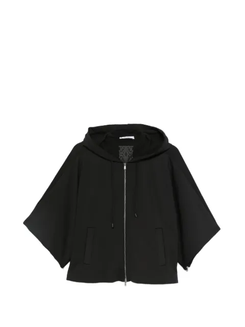 Max Mara hooded cape-sleeve hoodie Black 2621926031600
