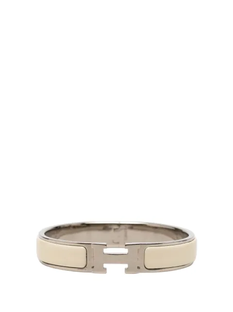 Hermès Pre-Owned 20th Century Narrow Enamel Clic H Bracelet PM costume bracelet White T69P3WMLYYOT780I