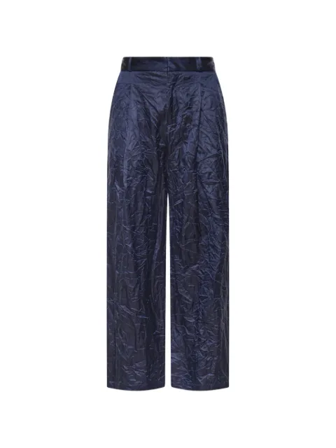 Bonsai crinkled-effect trousers Blue PT016V2