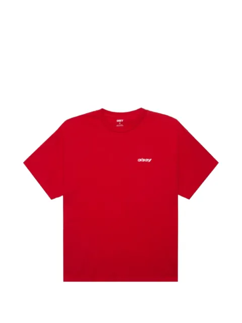 Obey Diffusion logo-print T-shirt Red 22MC0001884