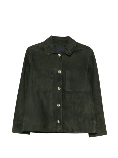'S Max Mara button-fastening suede jacket Green 2629446041600