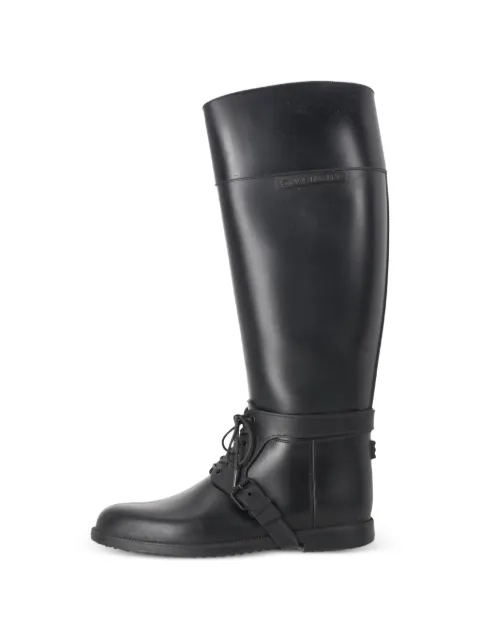 Givenchy Pre-Owned lace-up detail rain boots Black RFCPUITSH746570W