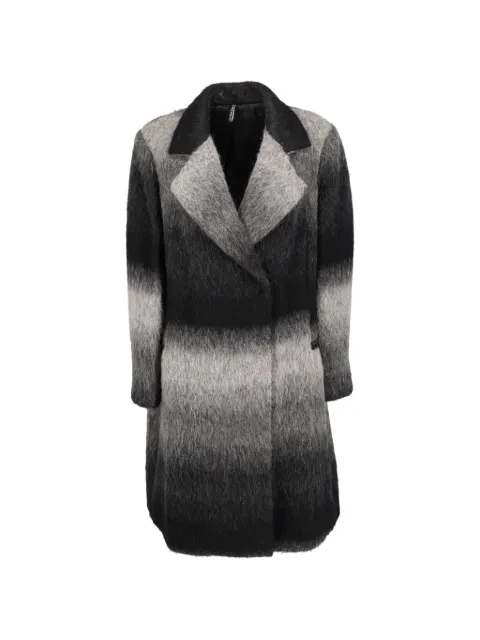Liviana Conti gradient-effect brushed-finish coat Black CVM266129
