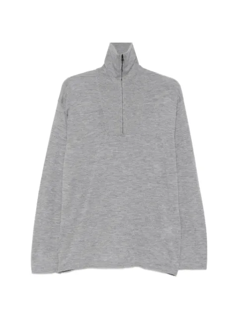 Lisa Yang quarter-zip long-sleeve sweater Grey 3025117