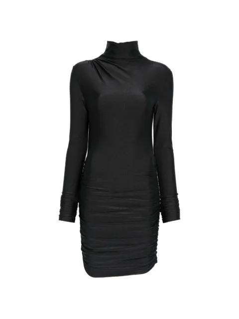 THE ANDAMANE Oleandra ruched high-neck mini dress Black T200166ATJP062