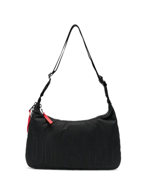 Diesel logo-embossed ripstop shoulder bag Black X10751P6872