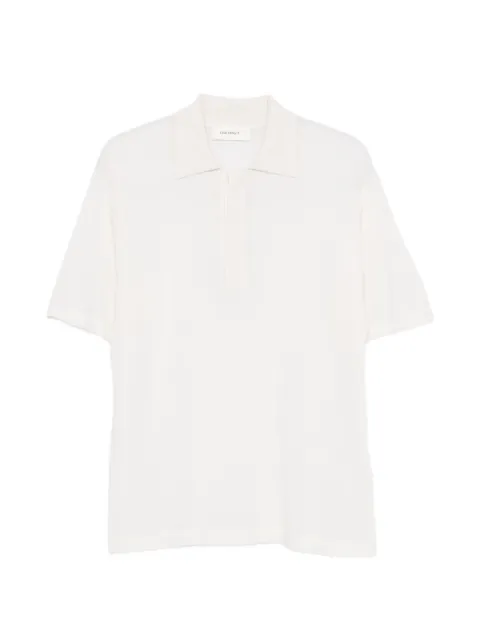 Lisa Yang short-sleeve knitted polo shirt Neutrals 3025114