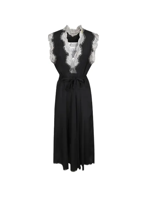 Maison Margiela lace-trim midi dress Black S51DD0058WM357