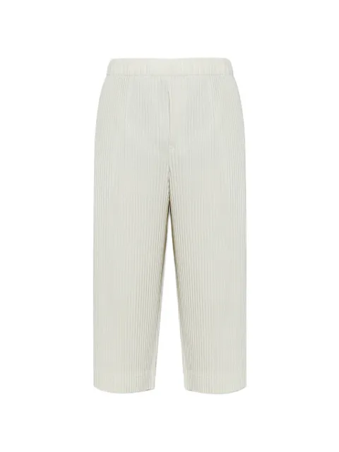 Homme Plissé Issey Miyake pleated cropped trousers Green HP66JF0546002