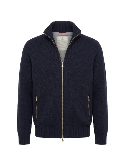 Brunello Cucinelli chunky-knit zip-up cardigan Blue MA2300616CG750