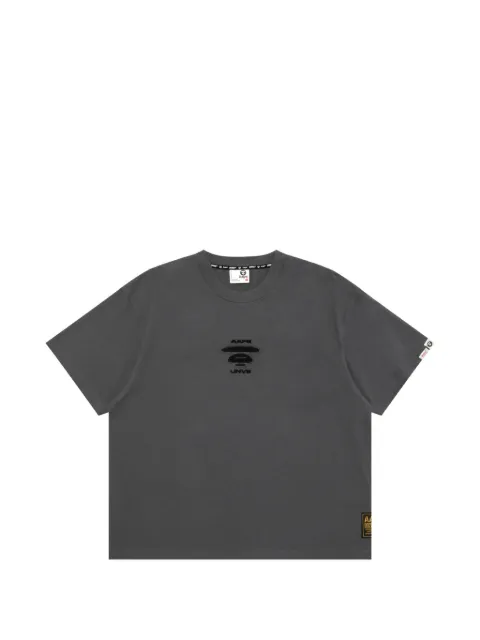 AAPE BY *A BATHING APE® embroidered logo-patch T-shirt Grey ATE1865XXQ