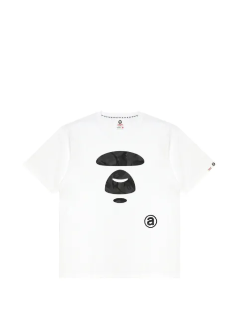 AAPE BY *A BATHING APE® camo-print logo-patch T-shirt White ATE1846XXQ