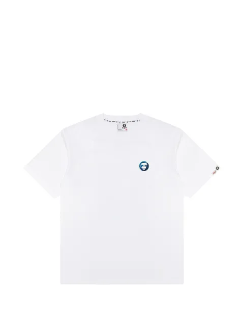 AAPE BY *A BATHING APE® logo-patch graphic-print T-shirt White ATE1869XXQ