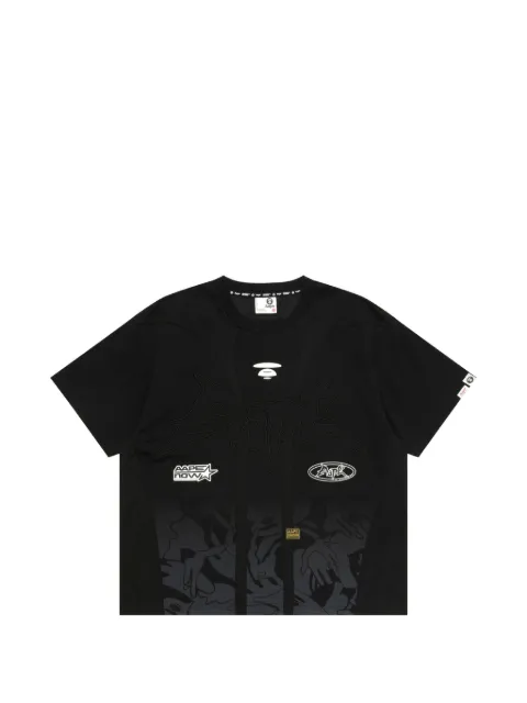 AAPE BY *A BATHING APE® logo-embroidered camouflage-print T-shirt Black ATE1866XXQ