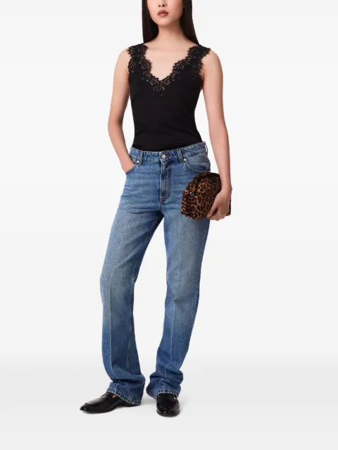 Stella McCartney lace-trim V-neck top Black 6T03073FU302