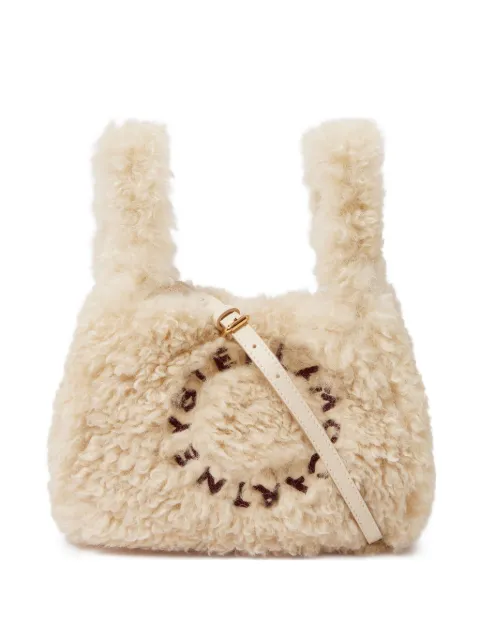 Stella McCartney Stella Logo faux-shearling tote bag Neutrals 7B0081WP0747