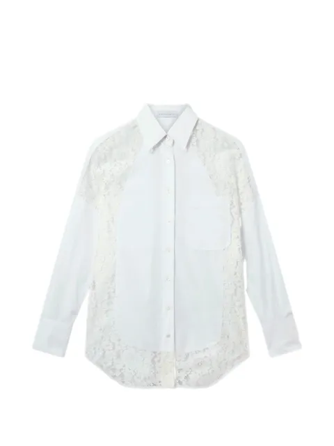 Stella McCartney lace-panelled cotton shirt White 6202133HU191