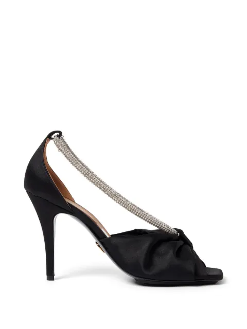 Stella McCartney crystal-embellished knotted sandals Black 810727AF0310