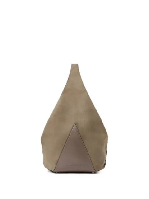 Stella McCartney logo-print panelled shoulder bag Brown 7B0207WP07502800