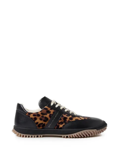 Stella McCartney leopard-print hemp sneakers Black 810699E00313