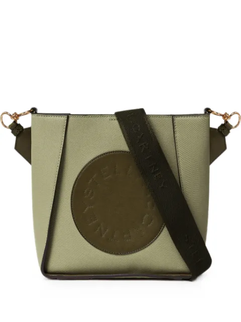 Stella McCartney perforated-logo cotton shoulder bag Green 700073WP0746
