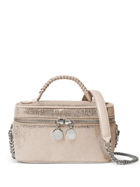 Stella McCartney Falabella crackle-effect whipstitch-trim mini bag Pink 7P0070WP0301