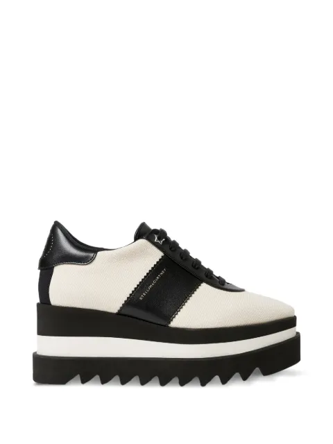 Stella McCartney Sneak-Elyse canvas platform sneakers Neutrals 810672E00283