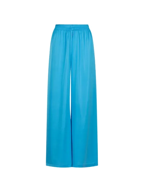 PARAMIDONNA Safara elasticated wide-leg trousers Blue CR27BPTQ