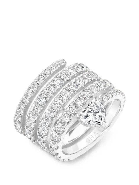SHAY Spiral diamond ring Silver SR296WGDIA