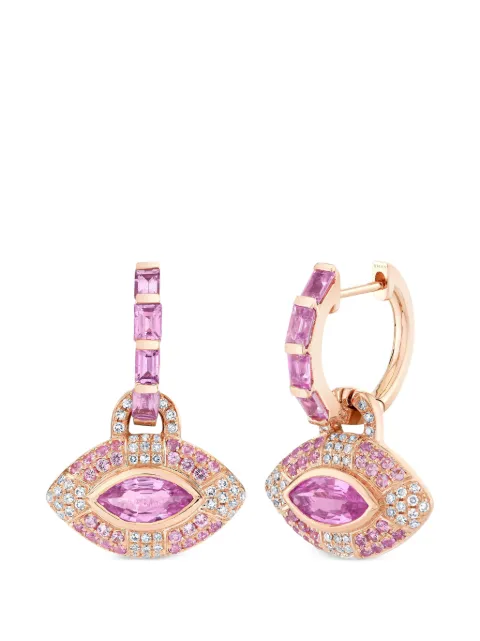 SHAY sapphire and diamond hoop earrings Pink SE470